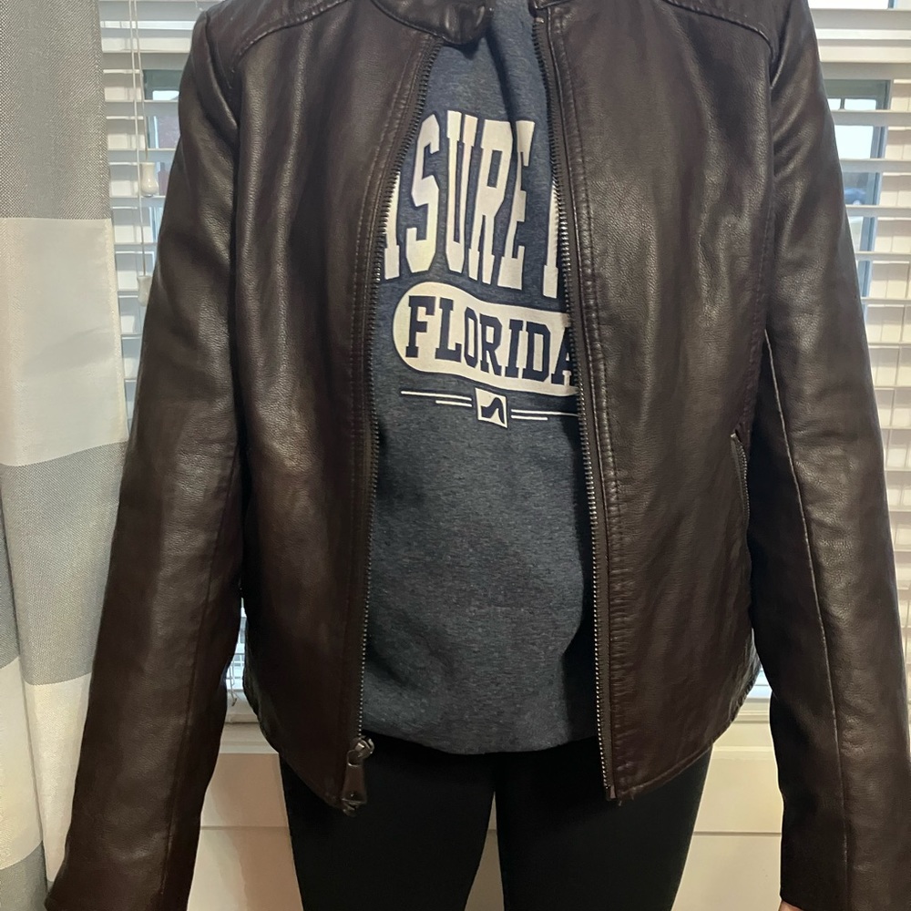 Marc New York brown leather jacket. Women’s medium.